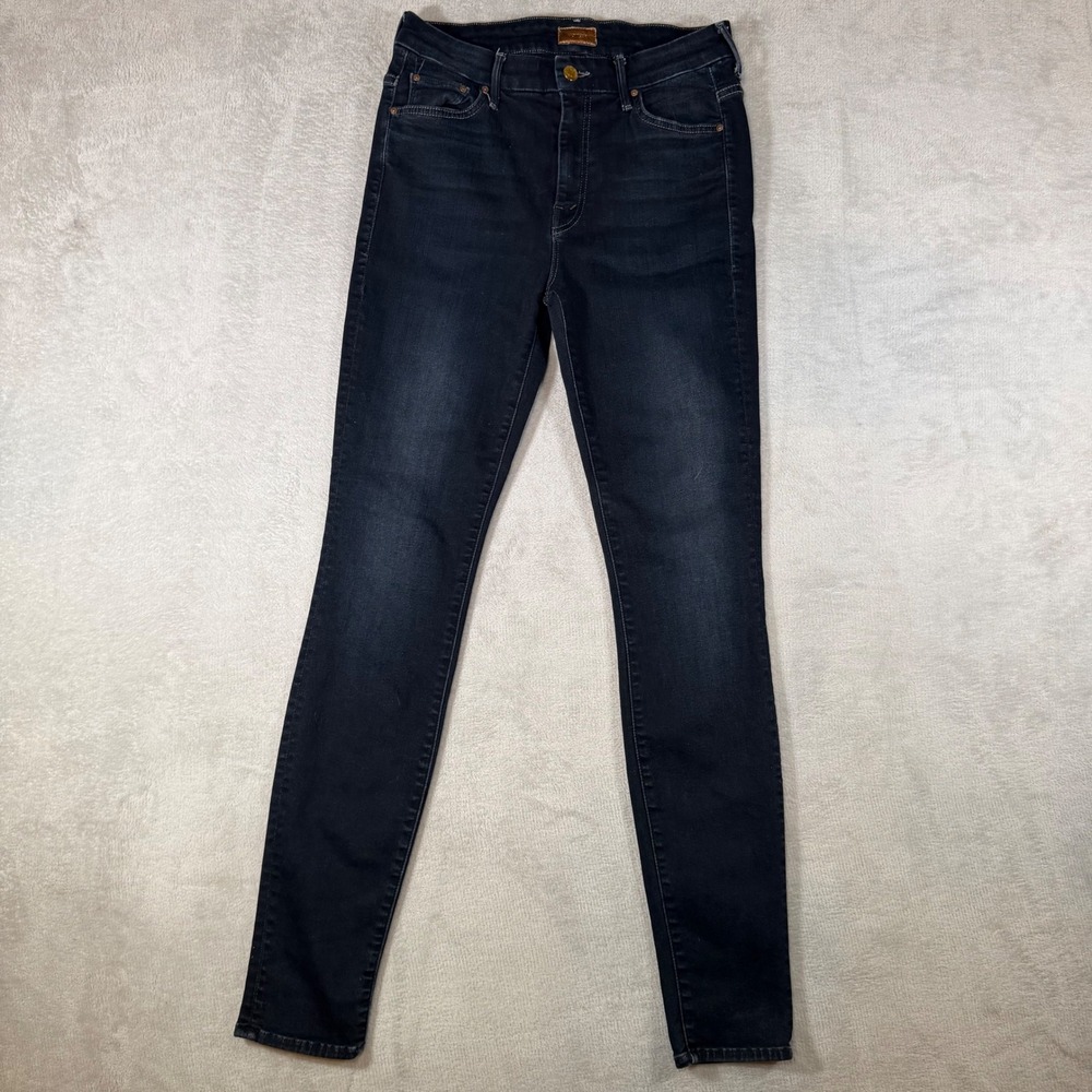 Mother High Waisted Looker Jeans Coffee Tea or Me Dark Wash Skinny Denim Size 28